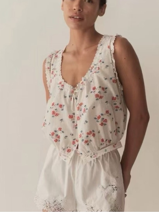 Doen Tops - Doen Traveler Top Poppy Field, S M